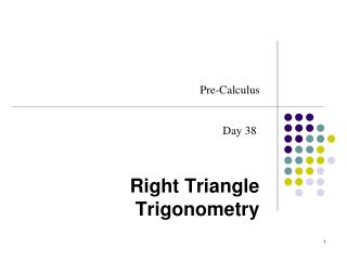 Right Triangle Trigonometry