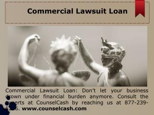 Commercial Lawsuit Loan