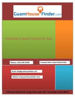 Investing In Guam Houses for Sale