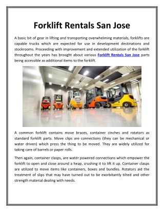 Forklift Rentals San Francisco