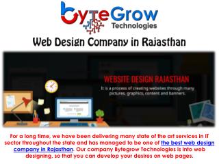 Exceptional Web Design Company in Rajasthan | Bytegrow Technologies