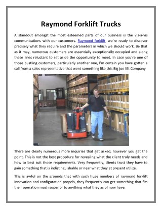 Raymond Forklift Trucks