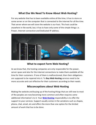 Web Hosting