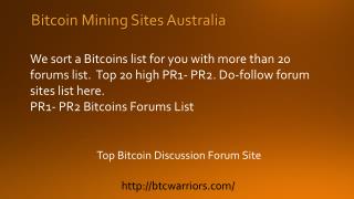 Bitcoin Mining Sites Australia