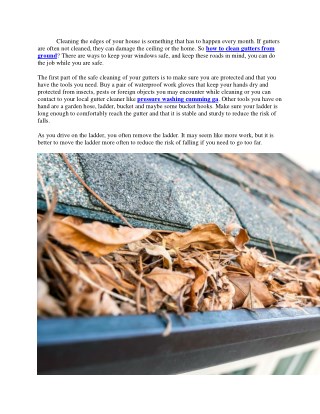 How to safely clean your gutters