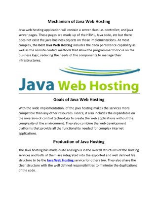 Java Web Hosting