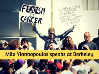 Milo Yiannopoulos speaks at Berkeley