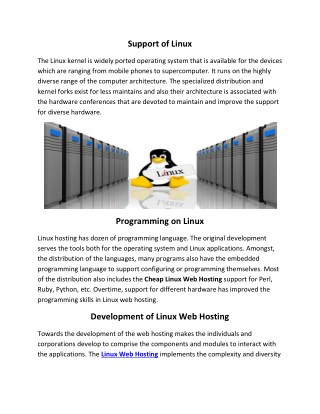 Linux Web Hosting