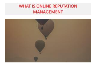 What is online reputation management