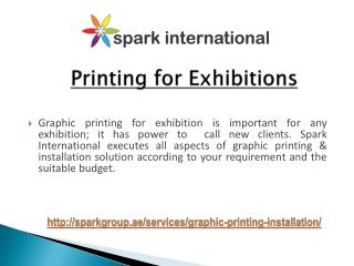 Printing for Exhibitions