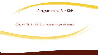 Programming For Kids