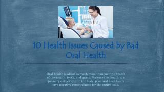 10 Health Issues Caused by Bad Oral Health