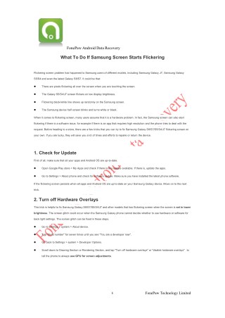 What To Do If Samsung Screen Starts Flickering