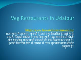 Veg Restaurants in Udaipur