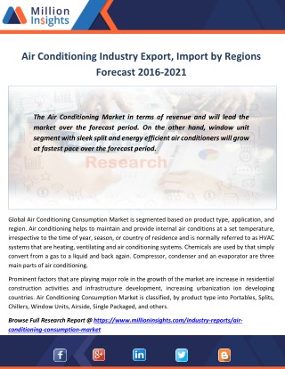 Air Conditioning Industry Manufacturers Analysis Forecast 2021 By Revenue Margin