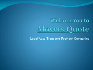 Movers Quote