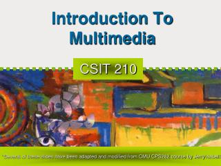 Introduction To Multimedia