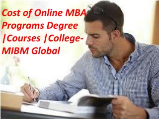 Cost of Online MBA Programs Degree Courses College Best Education