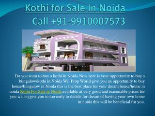 Kothi For Sale In Noida