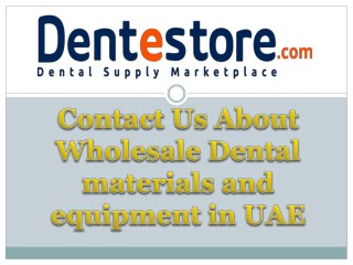 Dental products suppliers