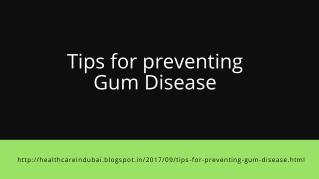Tips for preventing Gum Disease