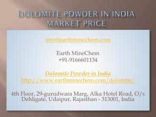Dolomite Powder in India Market Price
