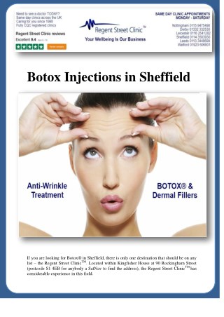 Botox Injections Sheffield