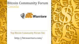 Bitcoin Community Forum Canada