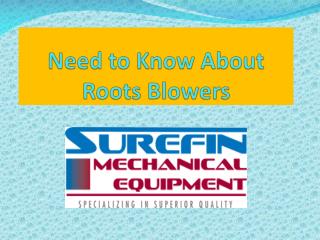 Know About Roots Blowers