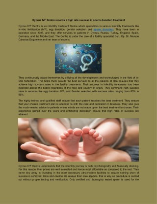 Sperm Donation Services in Cyprus