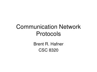 Communication Network Protocols