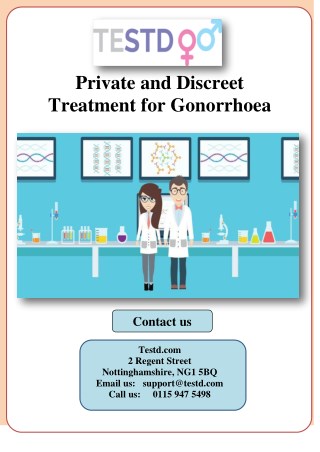 Private and Discreet Treatment for Gonorrhoea