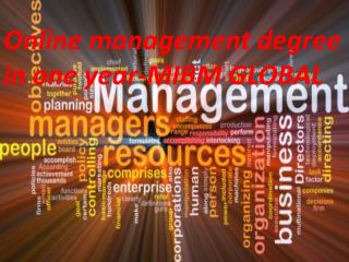 Online management degree in one year Courses like Six Sigma Green belt,