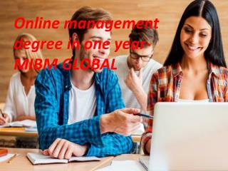 Online management degree in one year online certification course