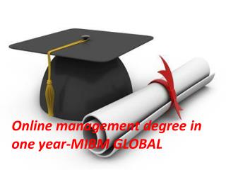Online management degree in one year