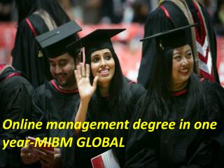 Online management degree in one year-MIBM GLOBAL