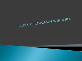 Basic Techniques Of Responsive Web Design