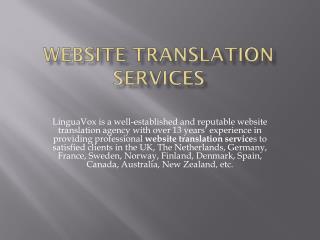 Website Translation Services