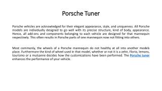 Porsche tuner