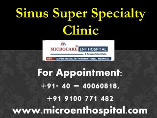 Top Sinus Treatment Clinic in Hyderabad | Best Sinus Doctors in Hyderabad