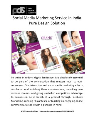 Social Media Marketing Service in India | PDS