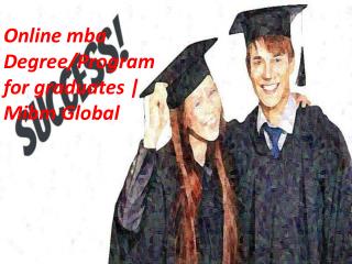 Online mba Degree/Program for graduates in the field of business