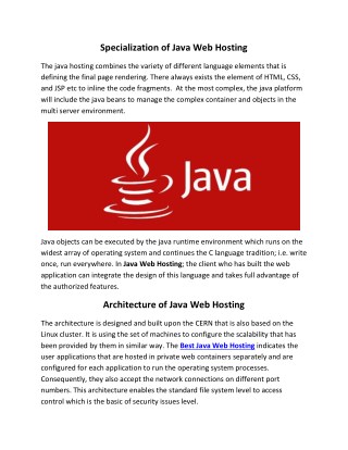 Java Web Hosting