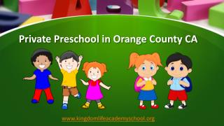 Private Preschool in Orange County CA