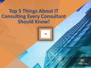 Top 5 Things About IT Consulting Every Consultant Should Know!