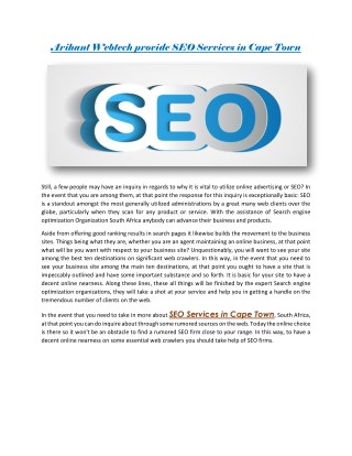 Top SEO Services Cape Town