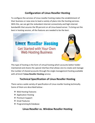 Linux Reseller Hosting