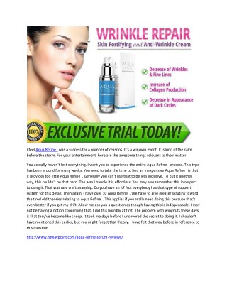 Aqua Refine-Remove Your Wrinkle Naturaly