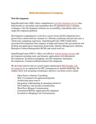 Web Development Comapny