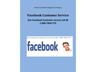 Get Facebook Customer service Call @ 1-800-7810-772